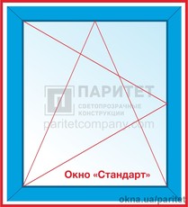 Одностворчатое поворотно откидное окно 